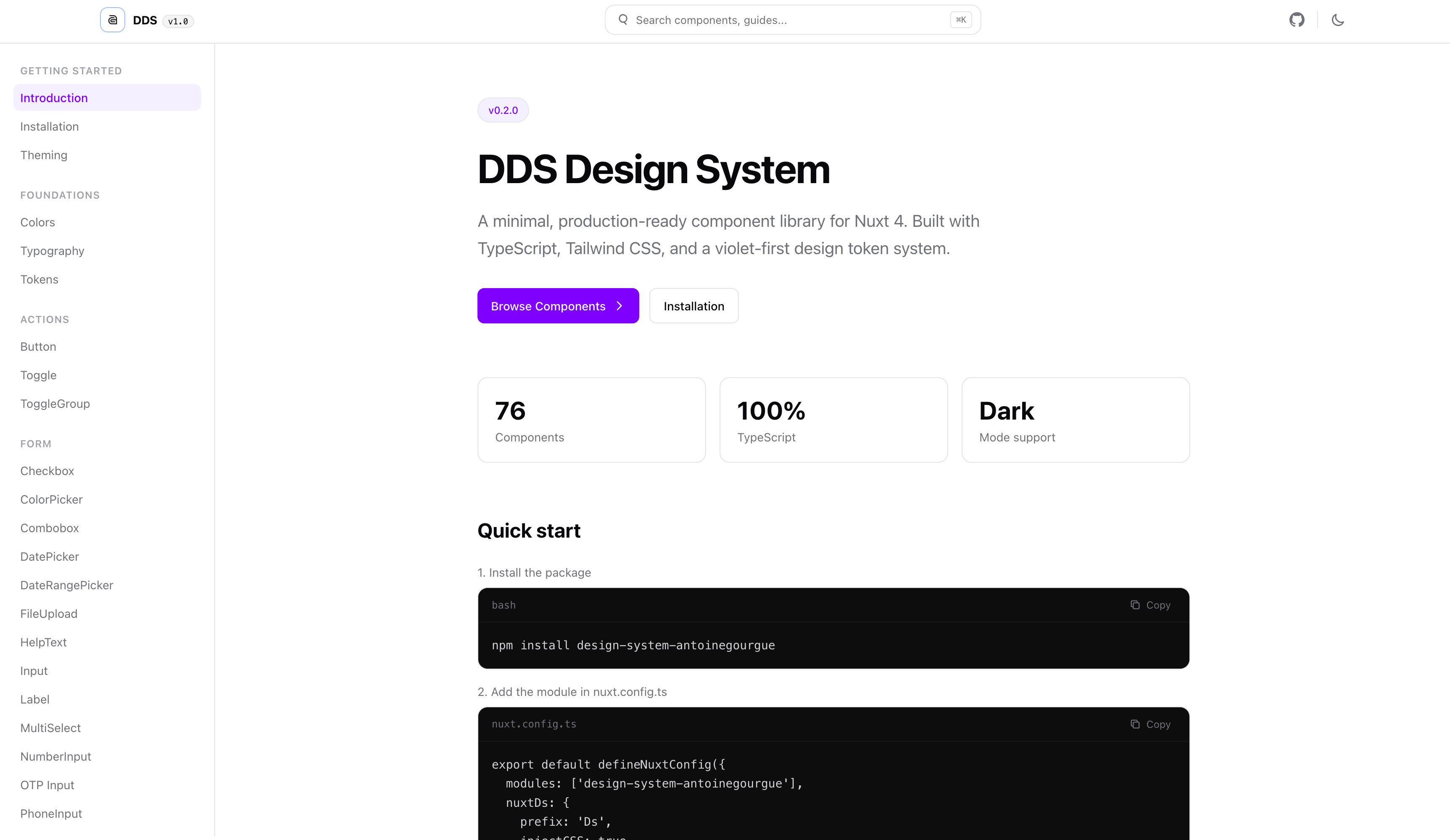 Design System Storybook